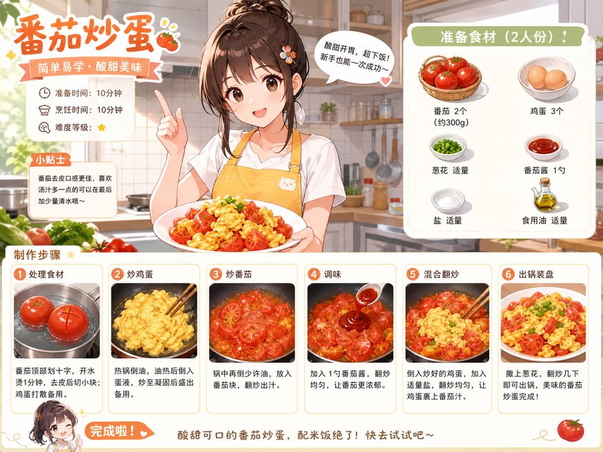 母狗官网生活动漫-美食动漫教程番茄炒蛋